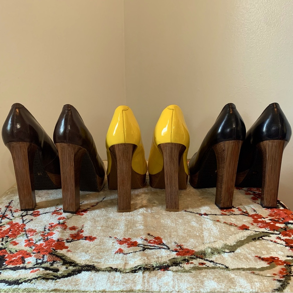 3 pair Gianni Bini Platform Heels - Picture 2 of 12